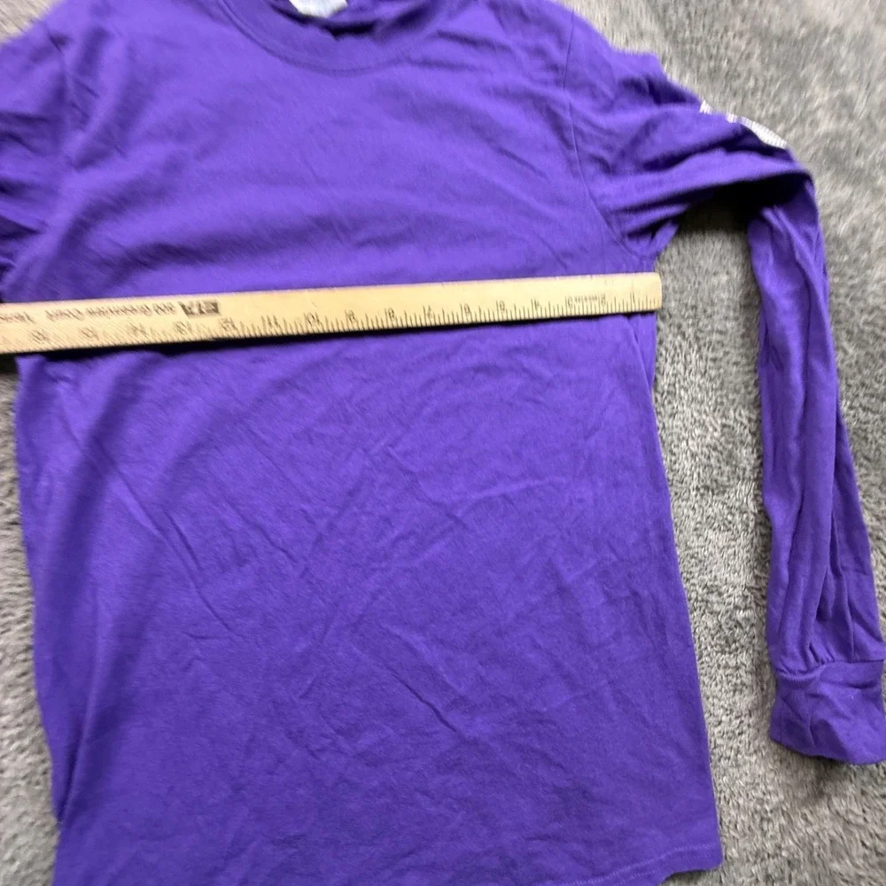 Trader Joe's Crew Employee Work Shirt NWOT Crew Neck Long Sleeve Uni S Purple